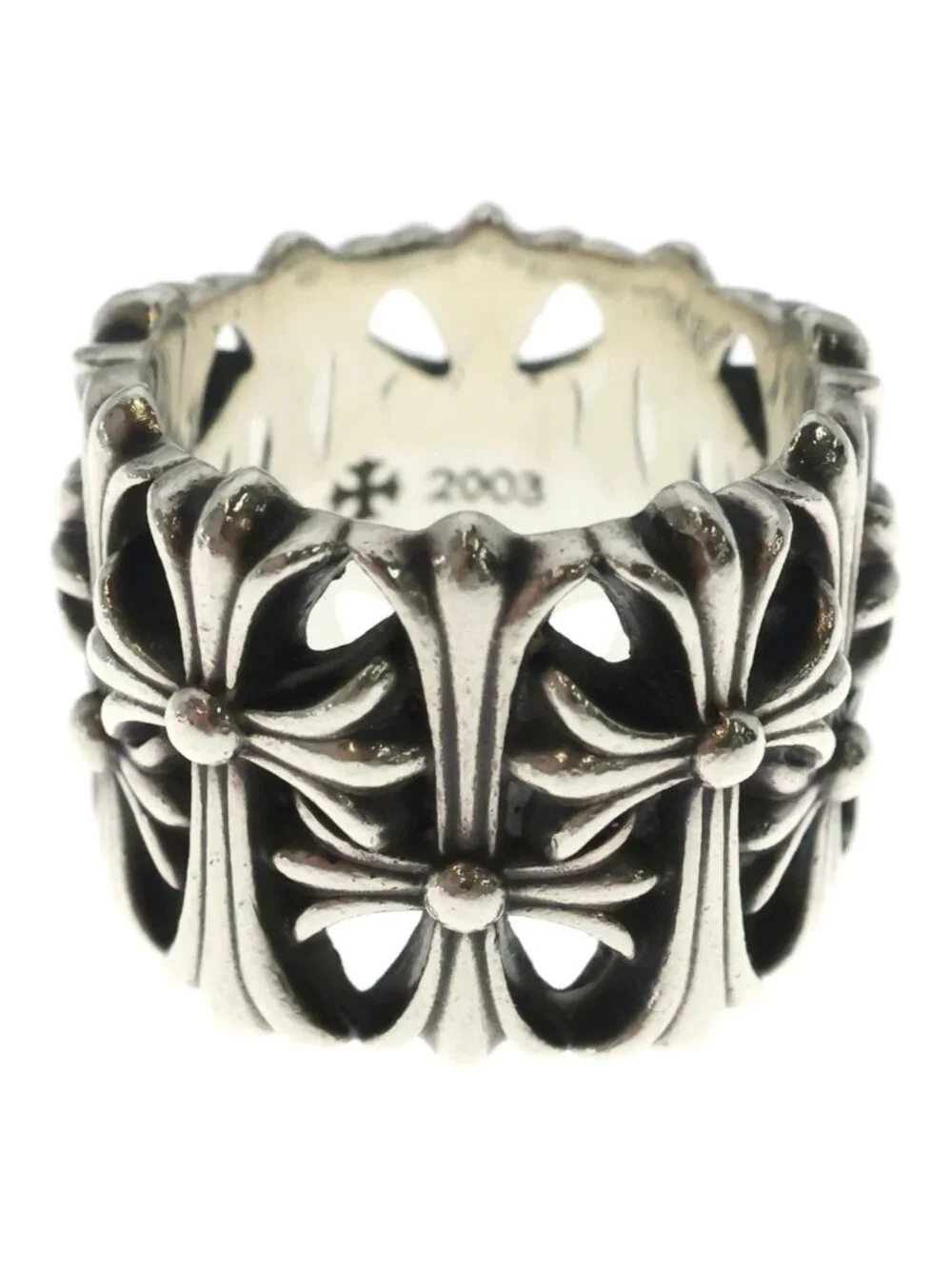 Chrome Hearts Cemetery Cross Ring Silver